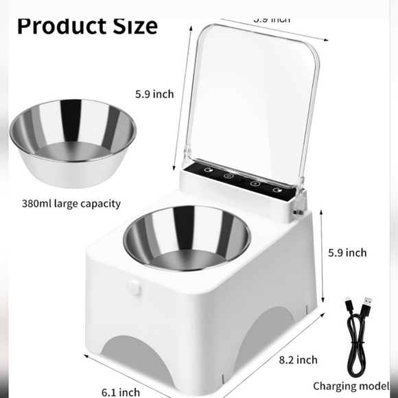 Automatic Cat Feeder with Radar Sensing - White - Picture 2 of 7
